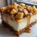 apple cheesecake bars - Featured