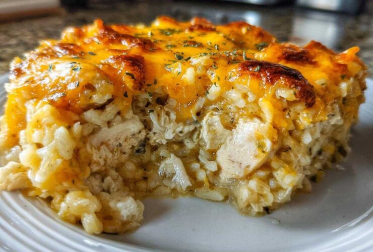 cheesy chicken and rice - Featured