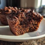 chocolate zucchini muffins - Featured